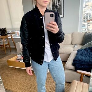 Roots Leather Bomber